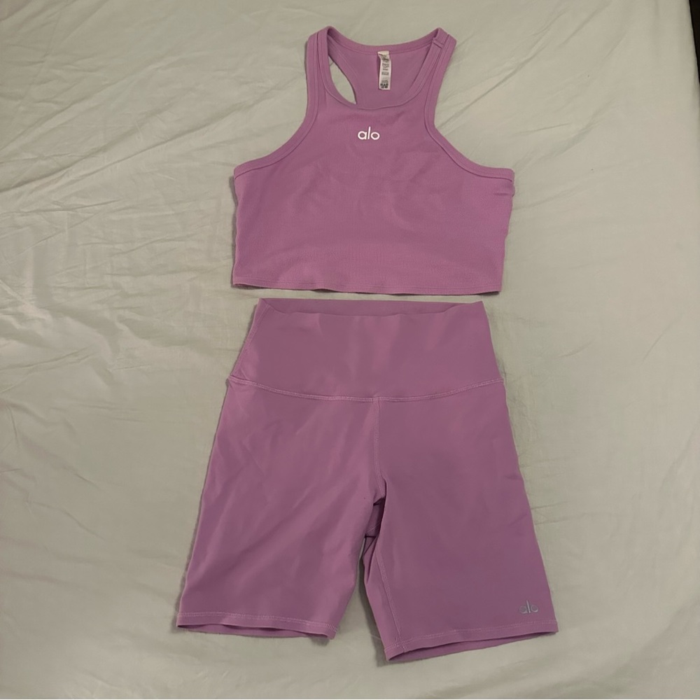 Alo Yoga Pink Lavender Set